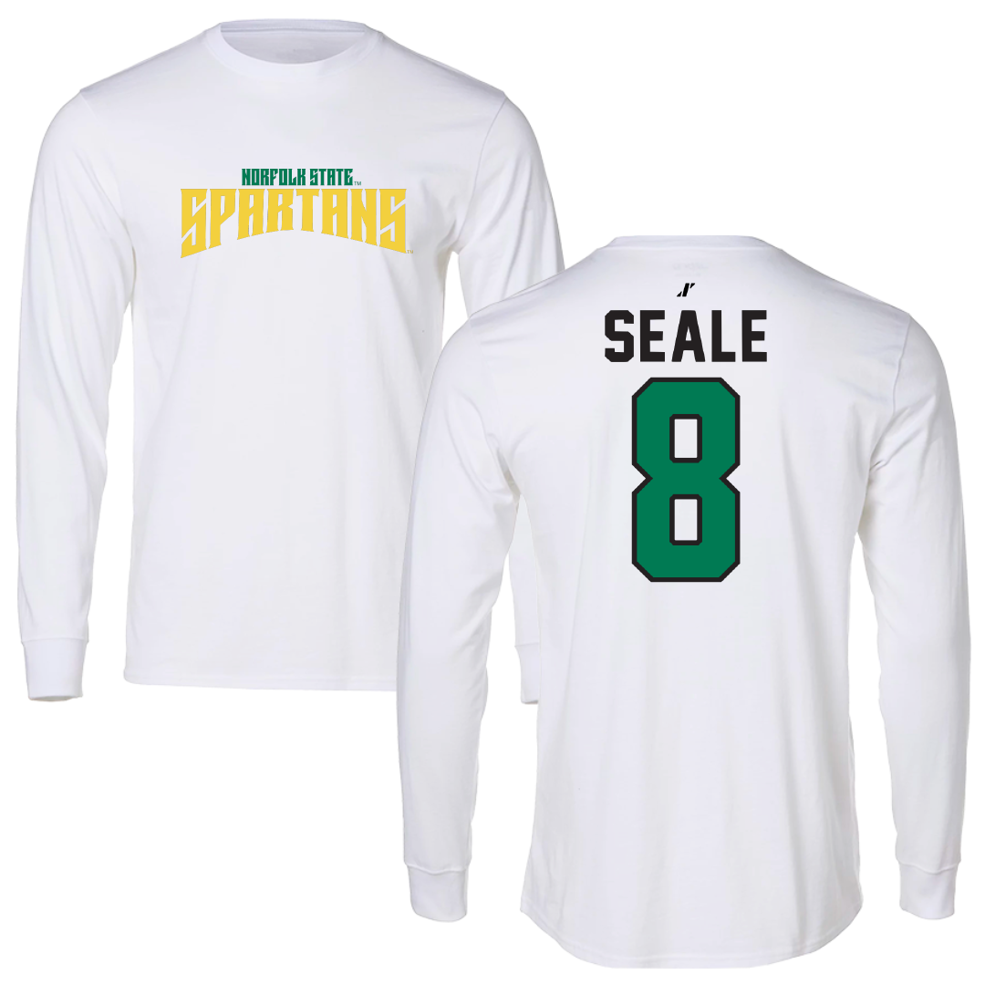 Norfolk State University Volleyball White Classic Long Sleeve - #8 Shonte Seale