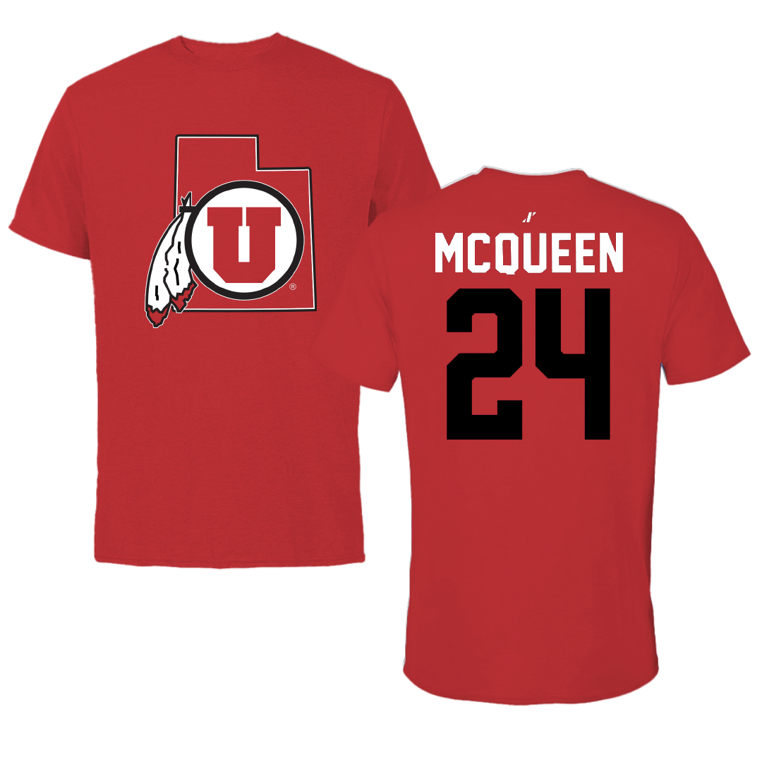 University of Utah Basketball Red State Tee - #24 Kennady McQueen