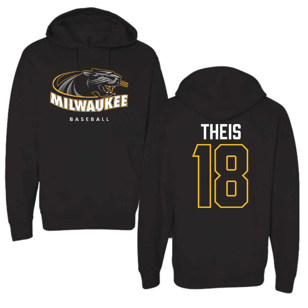 University of Wisconsin-Milwaukee Baseball Black Hoodie - #18 Gavin Theis