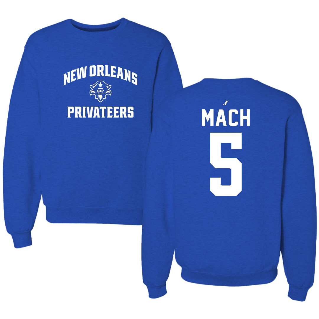 University of New Orleans Baseball Blue General Crewneck - #5 Dylan Mach