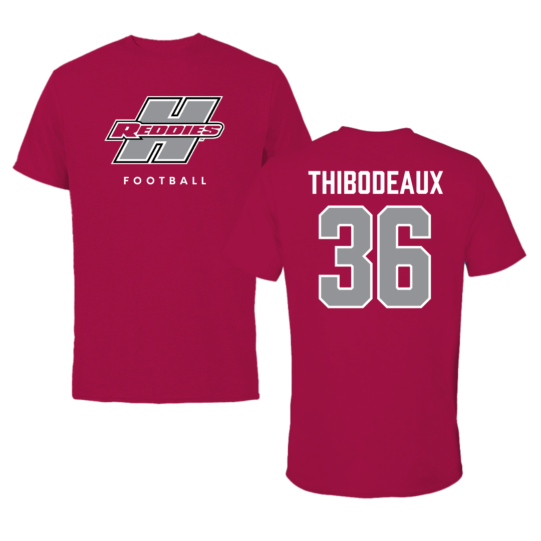 Henderson State University Football Cardinal Performance Tee - #36 Eric Thibodeaux