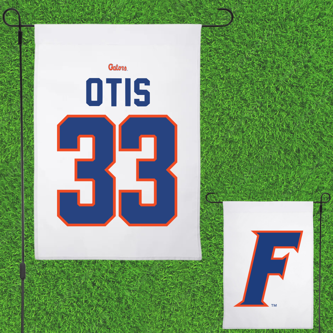 University of Florida Softball White Garden Flag - #33 Korbe Otis