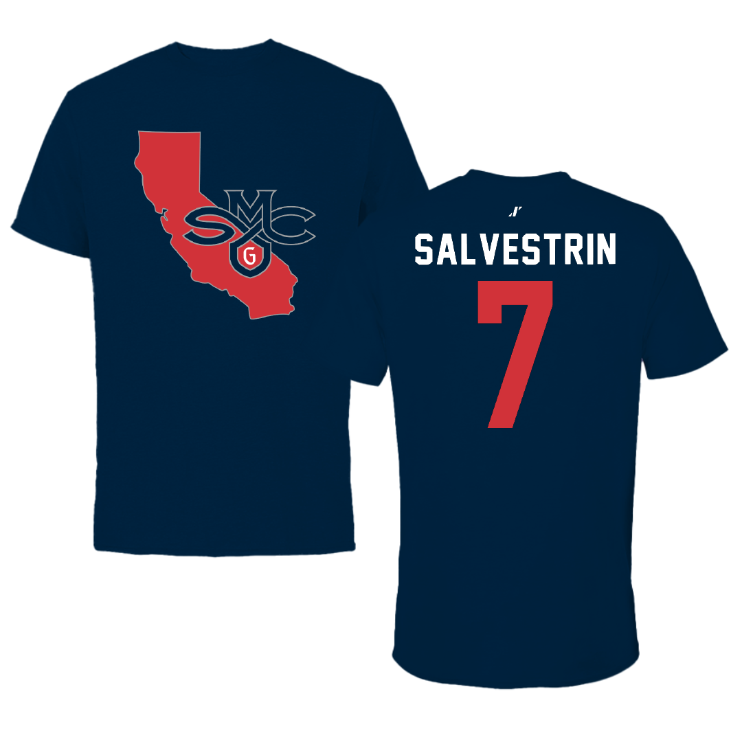 Saint Mary's College of California Soccer Navy State Performance Tee - #7 Tessa Salvestrin