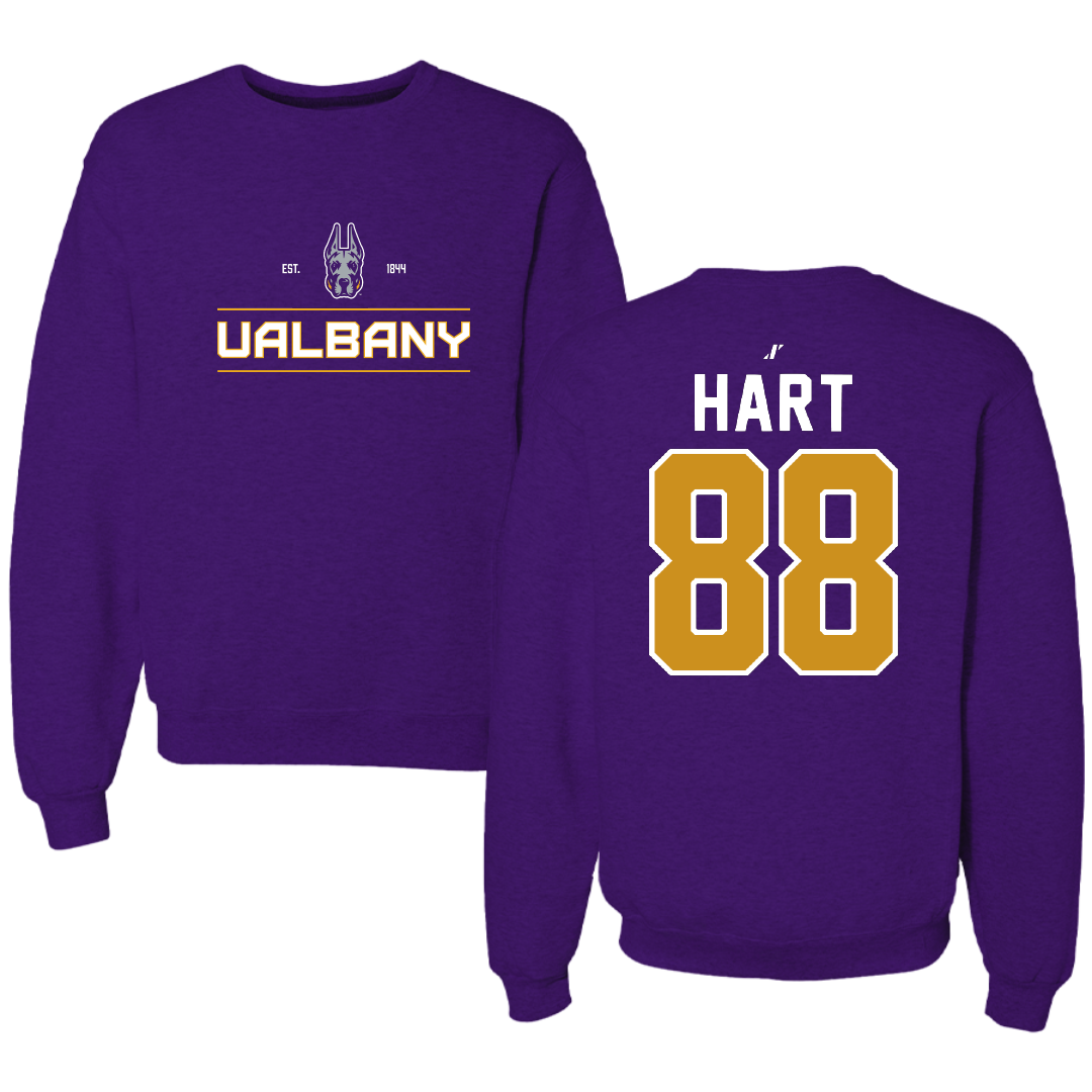 University at Albany Soccer Purple General Crewneck - #88 Megan Hart