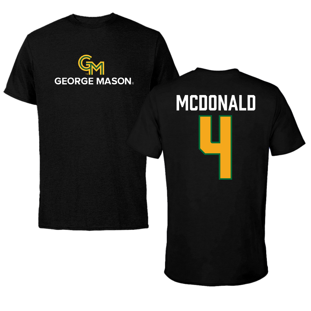 George Mason University Volleyball Black Tee - #4 Troy McDonald