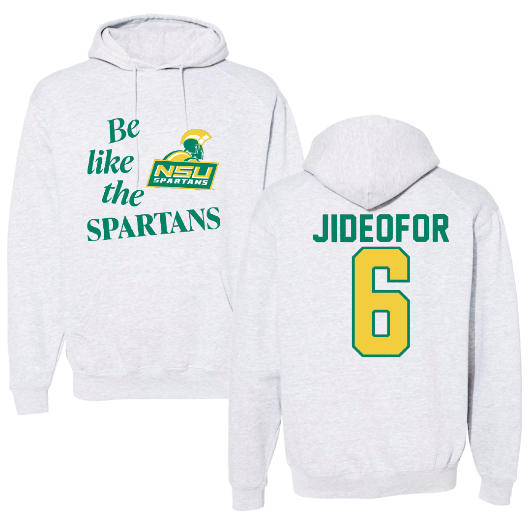 Norfolk State University Volleyball Light Gray Be Like Us Hoodie - #6 Adlene Jideofor