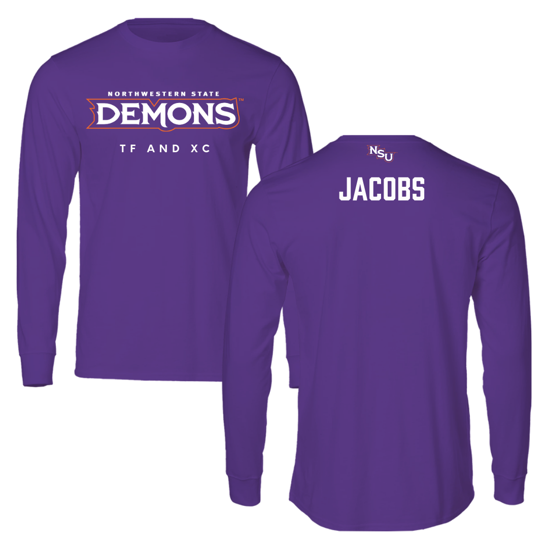 Northwestern State University TF and XC Purple Demons Performance Long Sleeve - Cyrus Jacobs