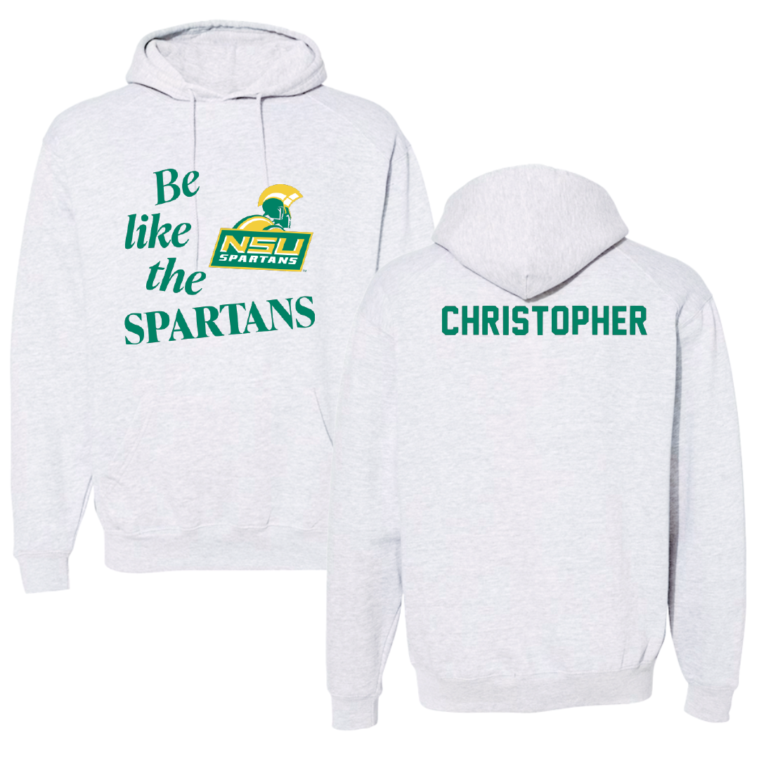 Norfolk State University TF and XC Light Gray Be Like Us Hoodie - Jahquan Christopher