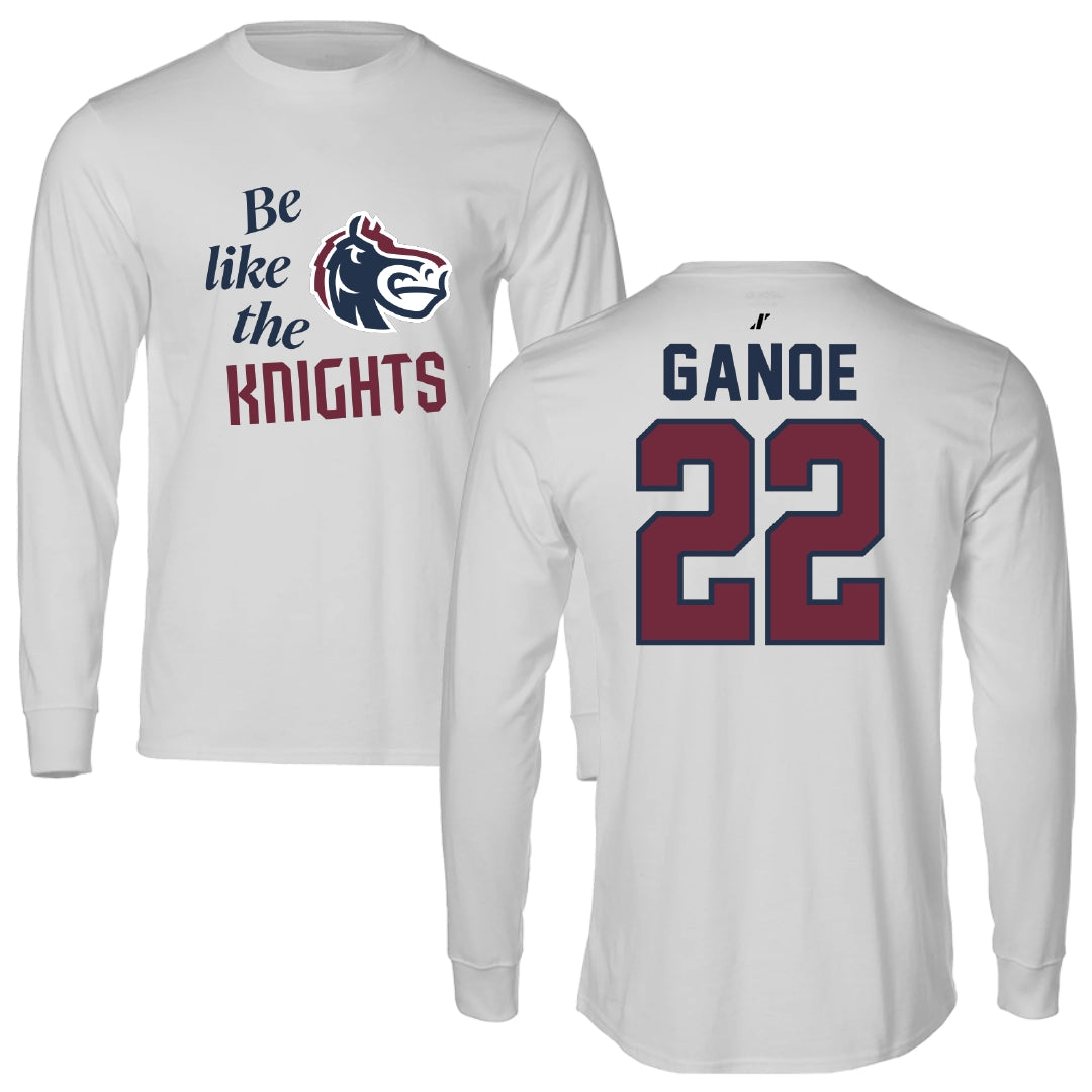 Fairleigh Dickinson University-Metropolitan Campus Volleyball Light Gray Be Like Us Long Sleeve - #22 Kyndal Ganoe