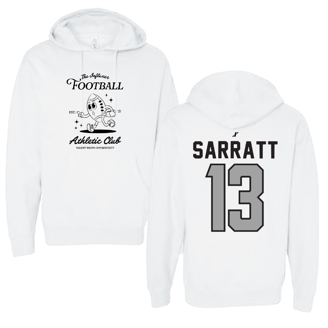 Football White Influxer Athletic Club Hoodie - #13 Elijah Sarratt