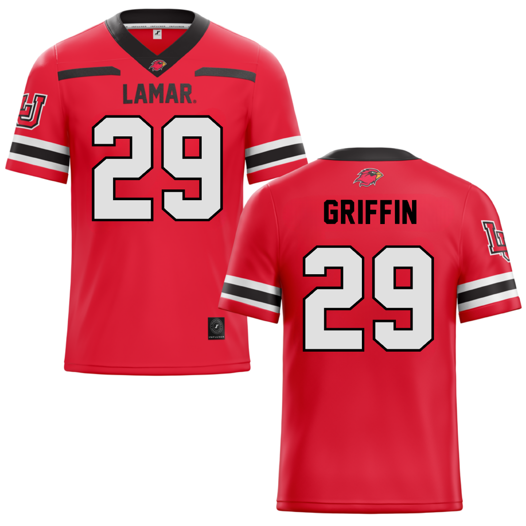 Lamar University Red Football Jersey - #29 Kameron Griffin