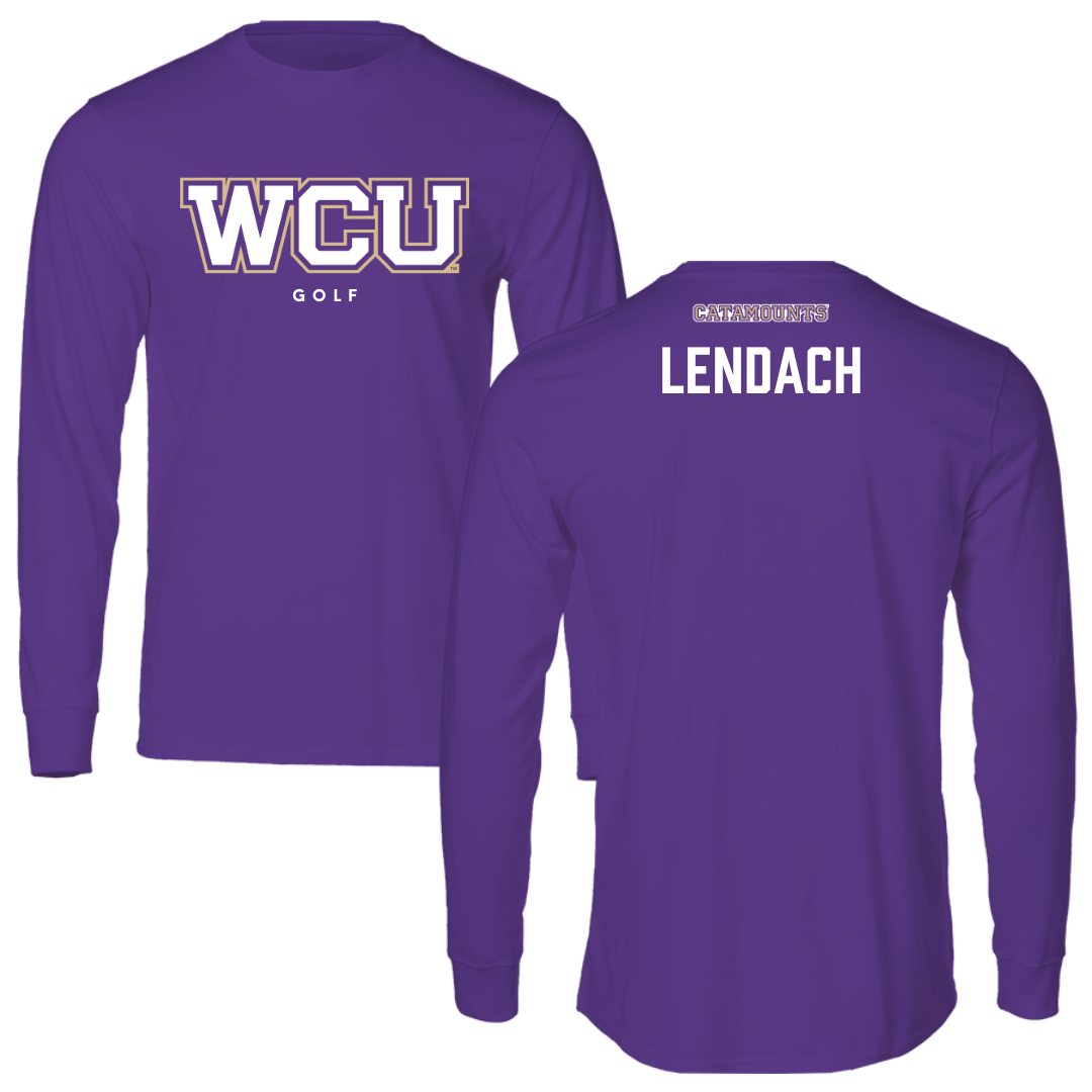 Western Carolina University Golf Royal Purple Performance Long Sleeve - Josh Lendach