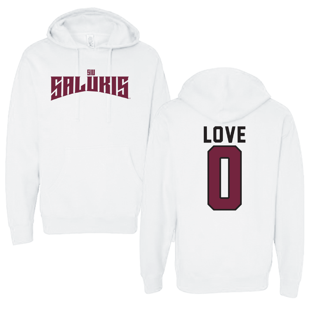 Southern Illinois University at Carbondale Basketball White Classic Hoodie - #0 Quierra Love