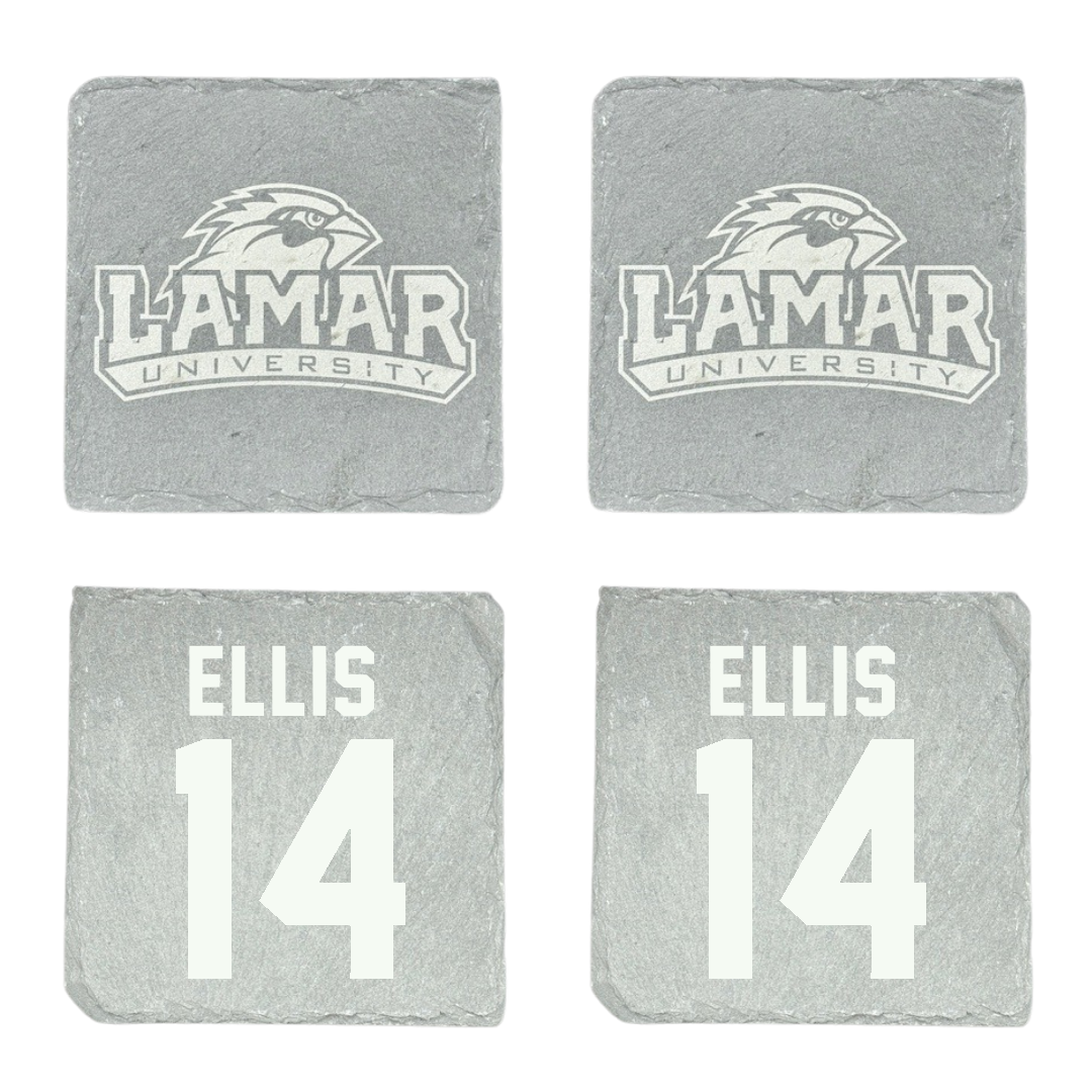 Lamar University Soccer Stone Coaster (4 Pack)  - #14 Cariel Ellis