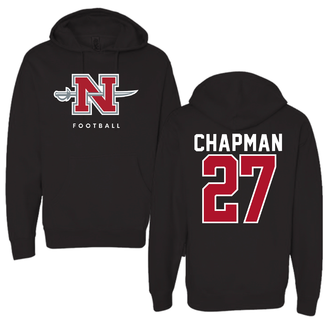Nicholls State University Football Black Hoodie - #27 Gil Chapman