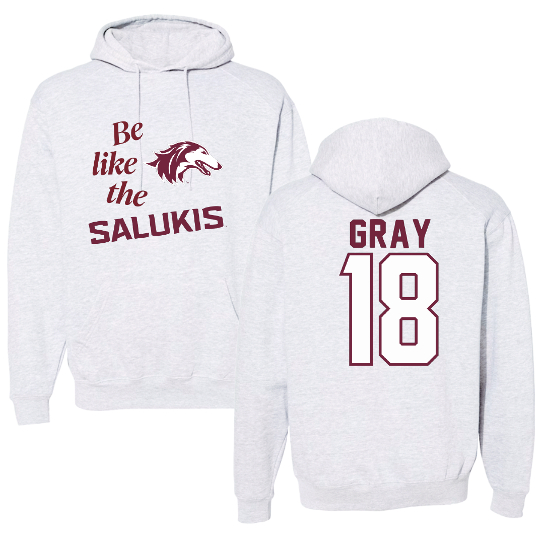 Southern Illinois University at Carbondale Baseball Light Gray Be Like Us Hoodie - #18 Hesston Gray