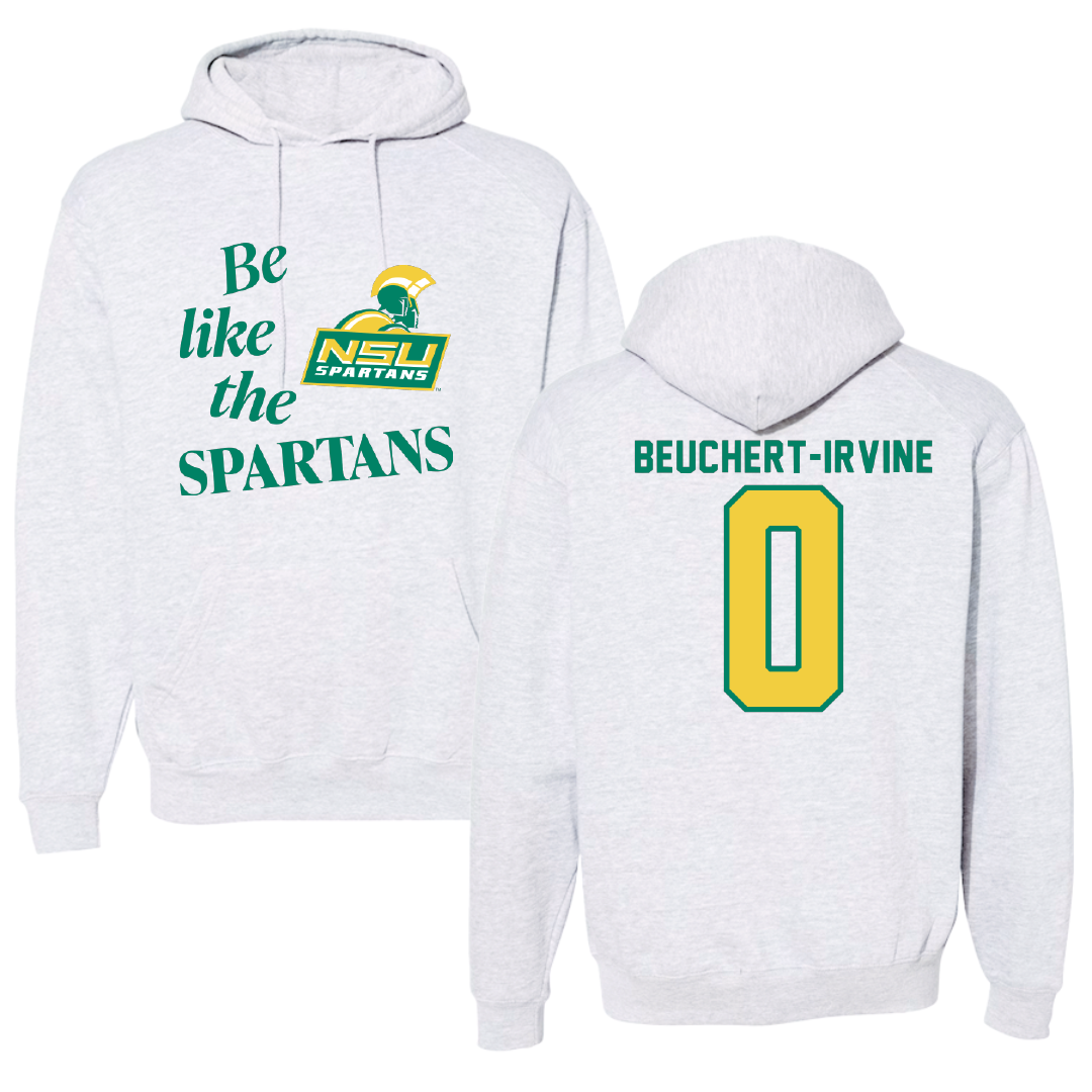 Norfolk State University Football Light Gray Be Like Us Hoodie - #0 Sage Beuchert-Irvine