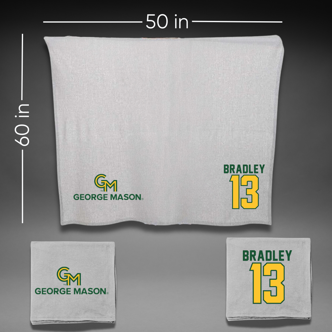 George Mason University Soccer Gray Blanket - #13 Olivia Bradley