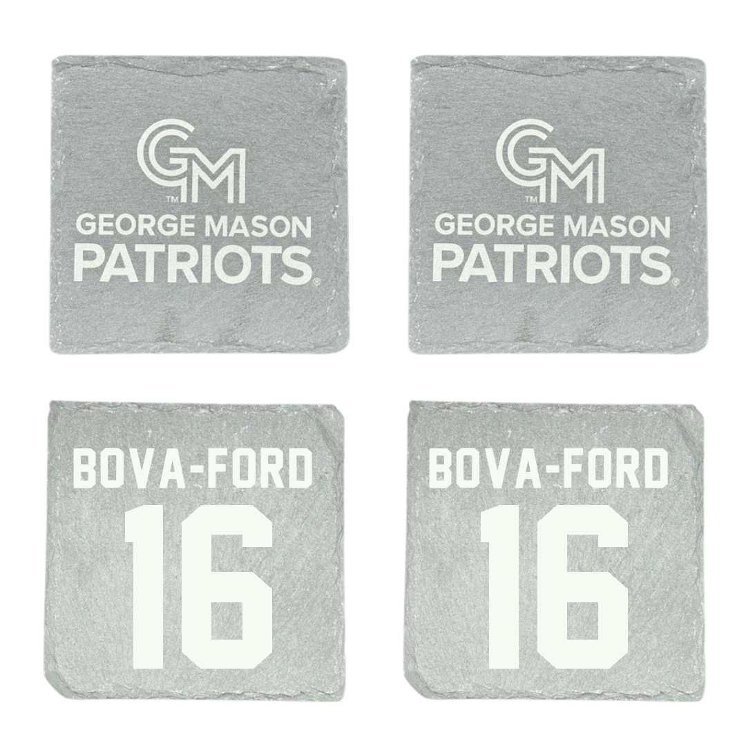 George Mason University Volleyball Stone Coaster (4 Pack)  - #16 Damiana Bova-Ford