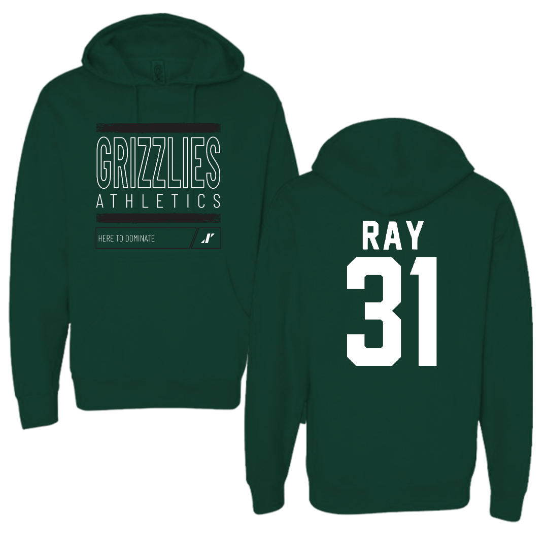 Adams State University Football Forest Green Dominate Hoodie - #31 Zach Ray