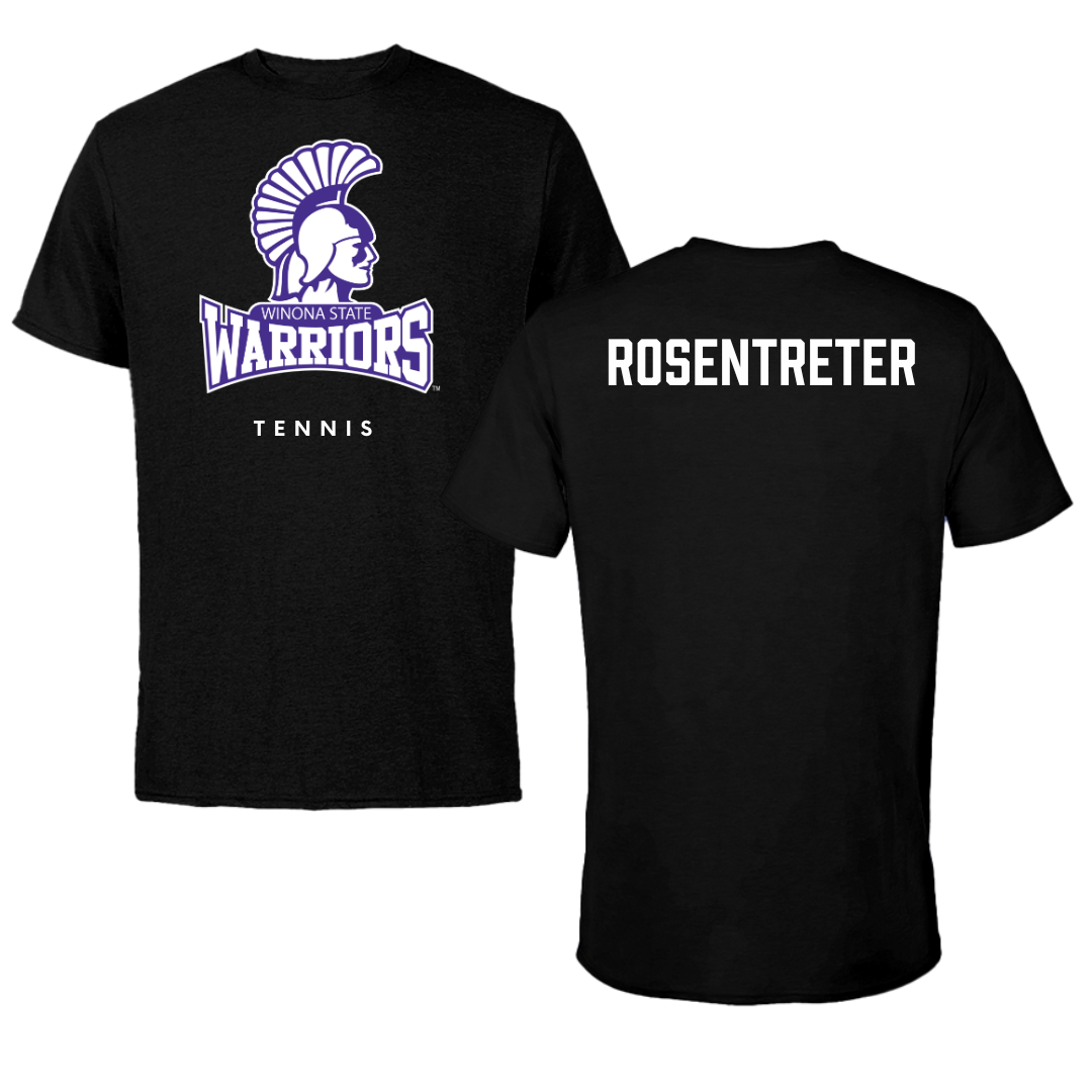 Winona State University Tennis Black Performance Tee - Halle Rosentreter