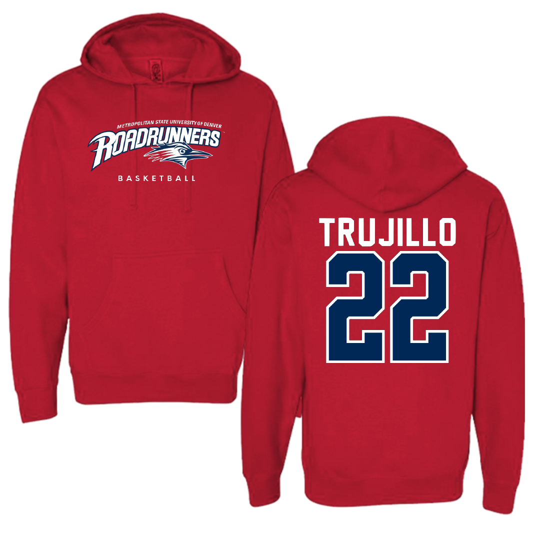 Metropolitan State University of Denver Basketball Red Hoodie - #22 Lex Trujillo