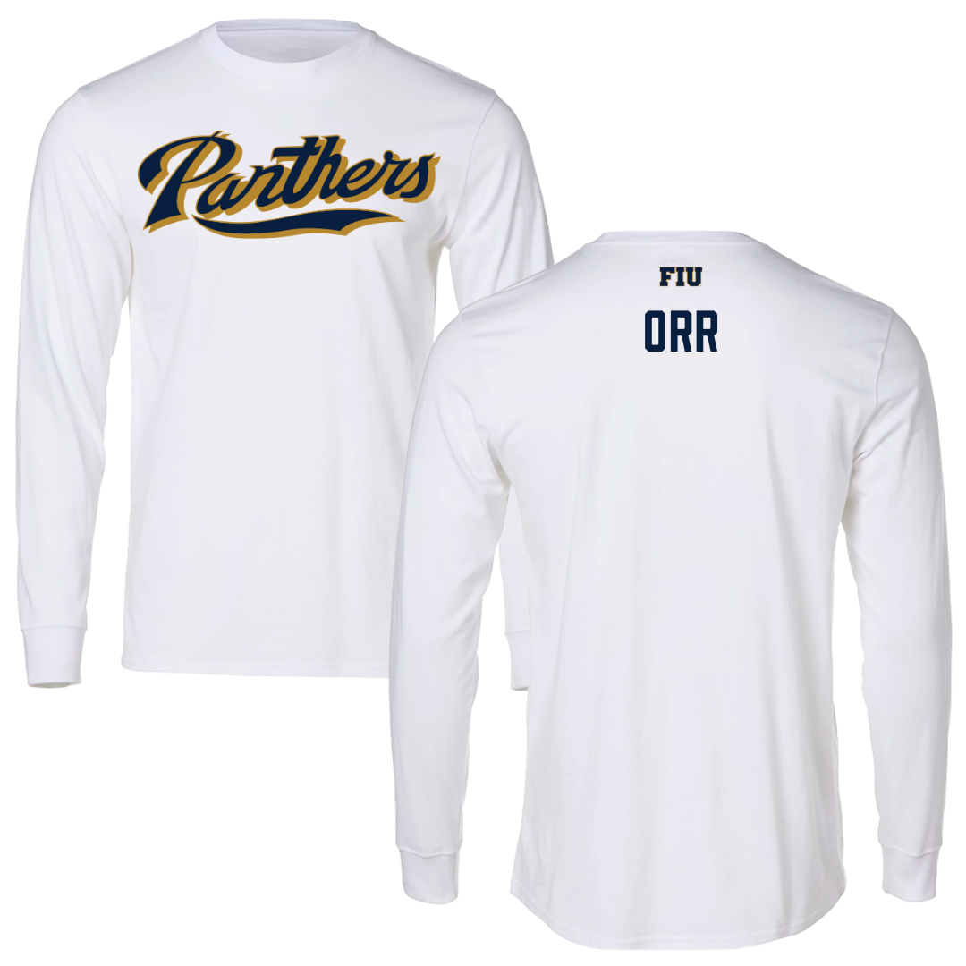 Florida International University TF and XC White Panthers Performance Long Sleeve - Blake Orr