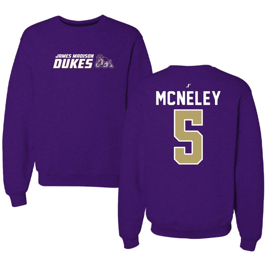 James Madison University Volleyball Purple General Crewneck - #5 Julia McNeley