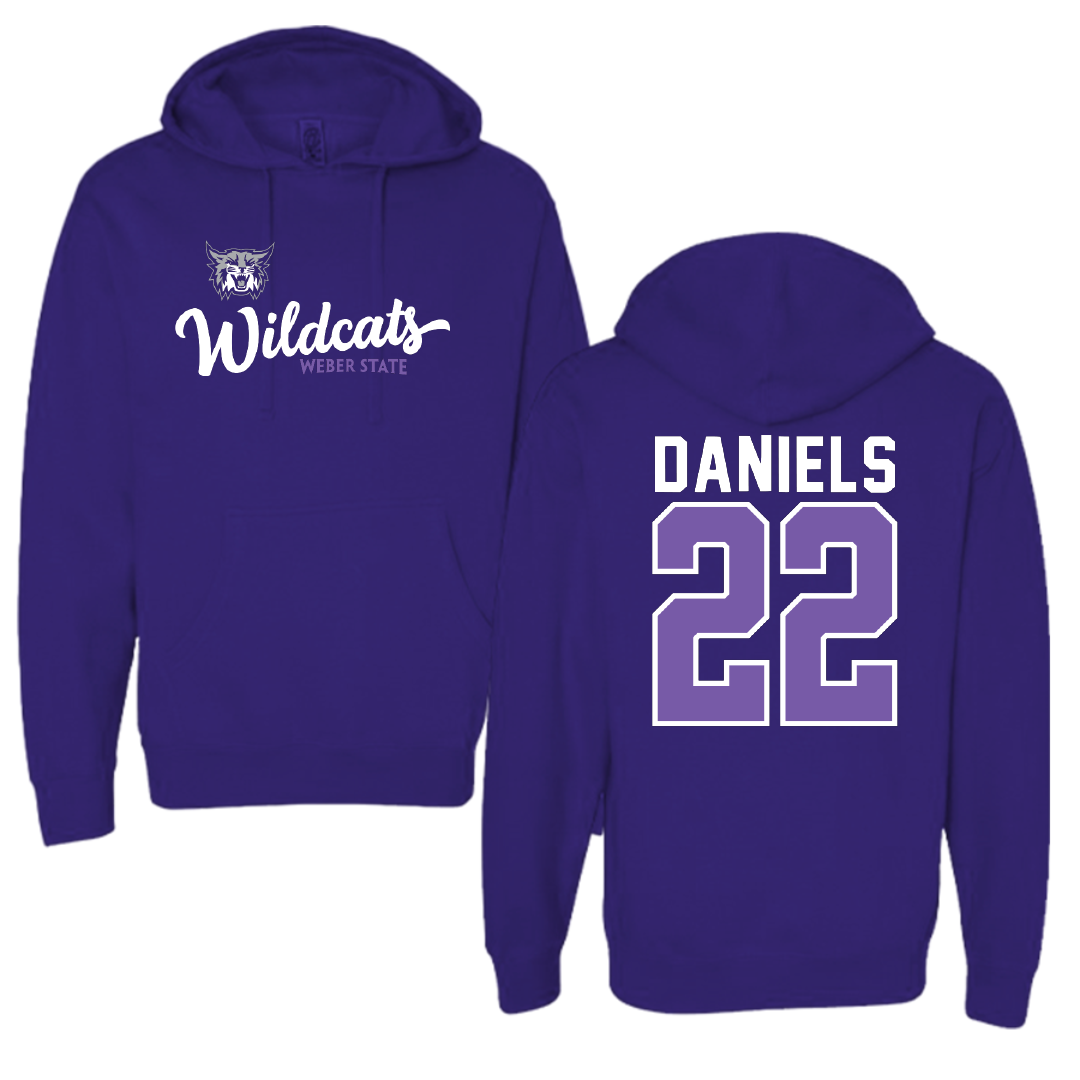 Weber State University Football Purple General Hoodie - #22 Ishaan Daniels