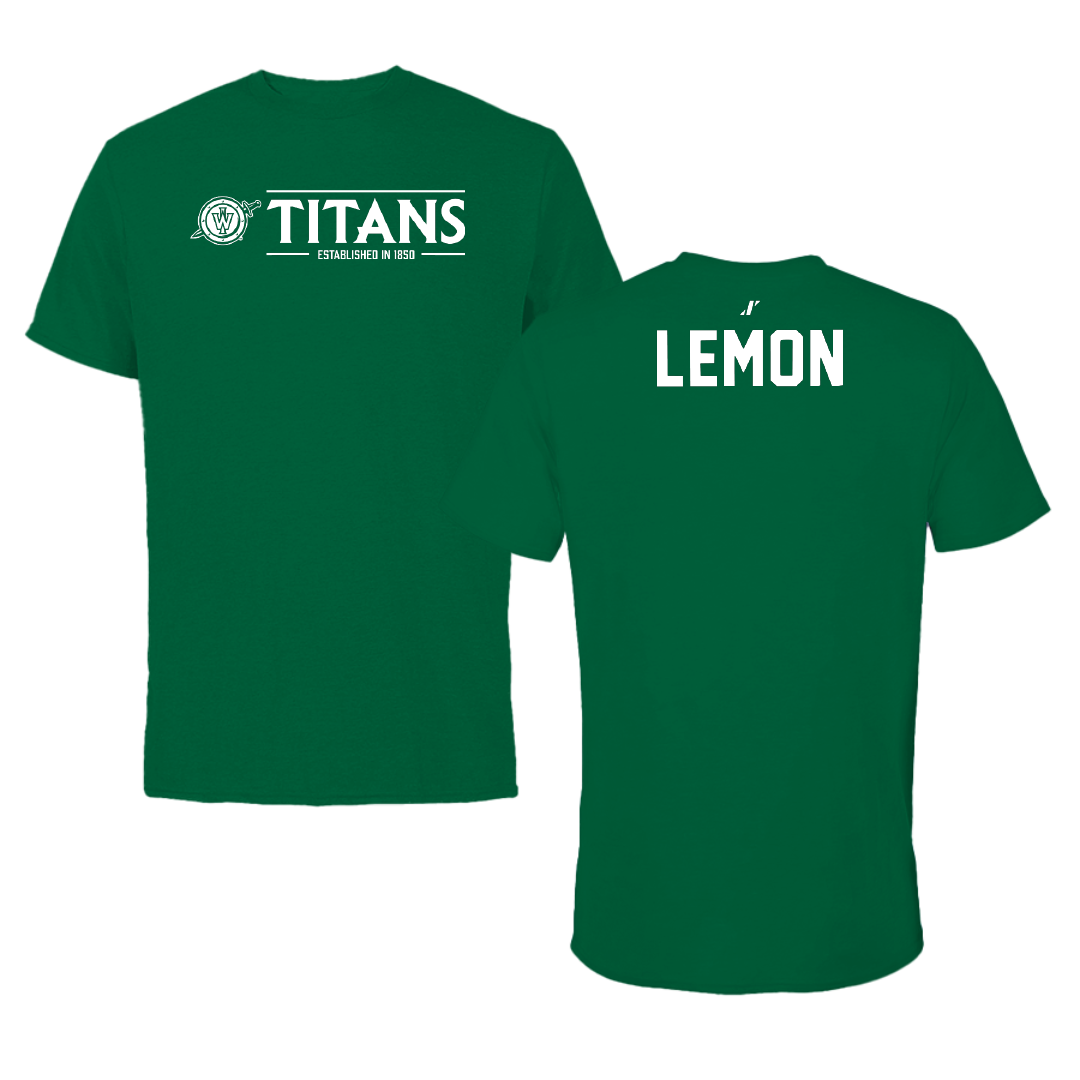Illinois Wesleyan University TF and XC Green General Performance Tee - Davion Lemon