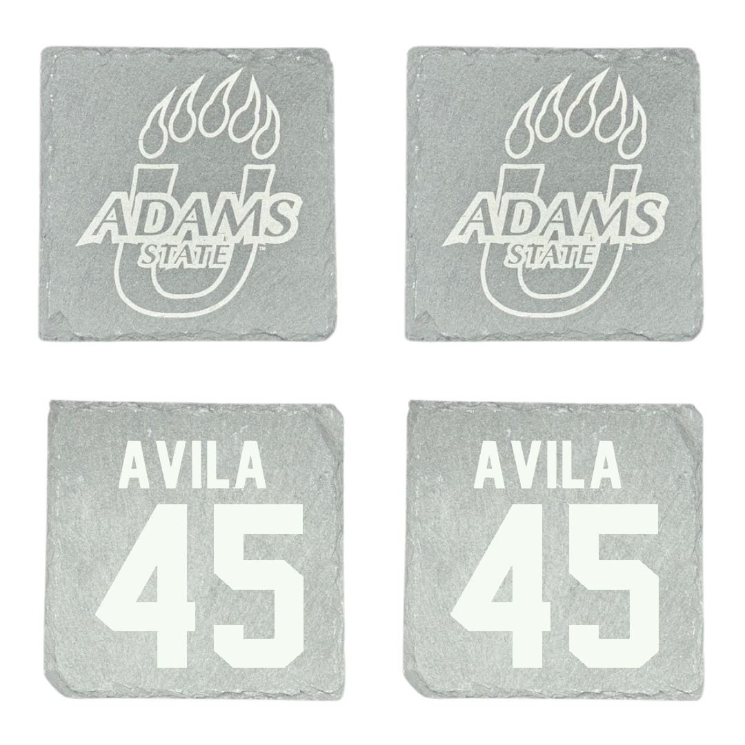 Adams State University Soccer Stone Coaster (4 Pack)  - #45 Caleb Avila