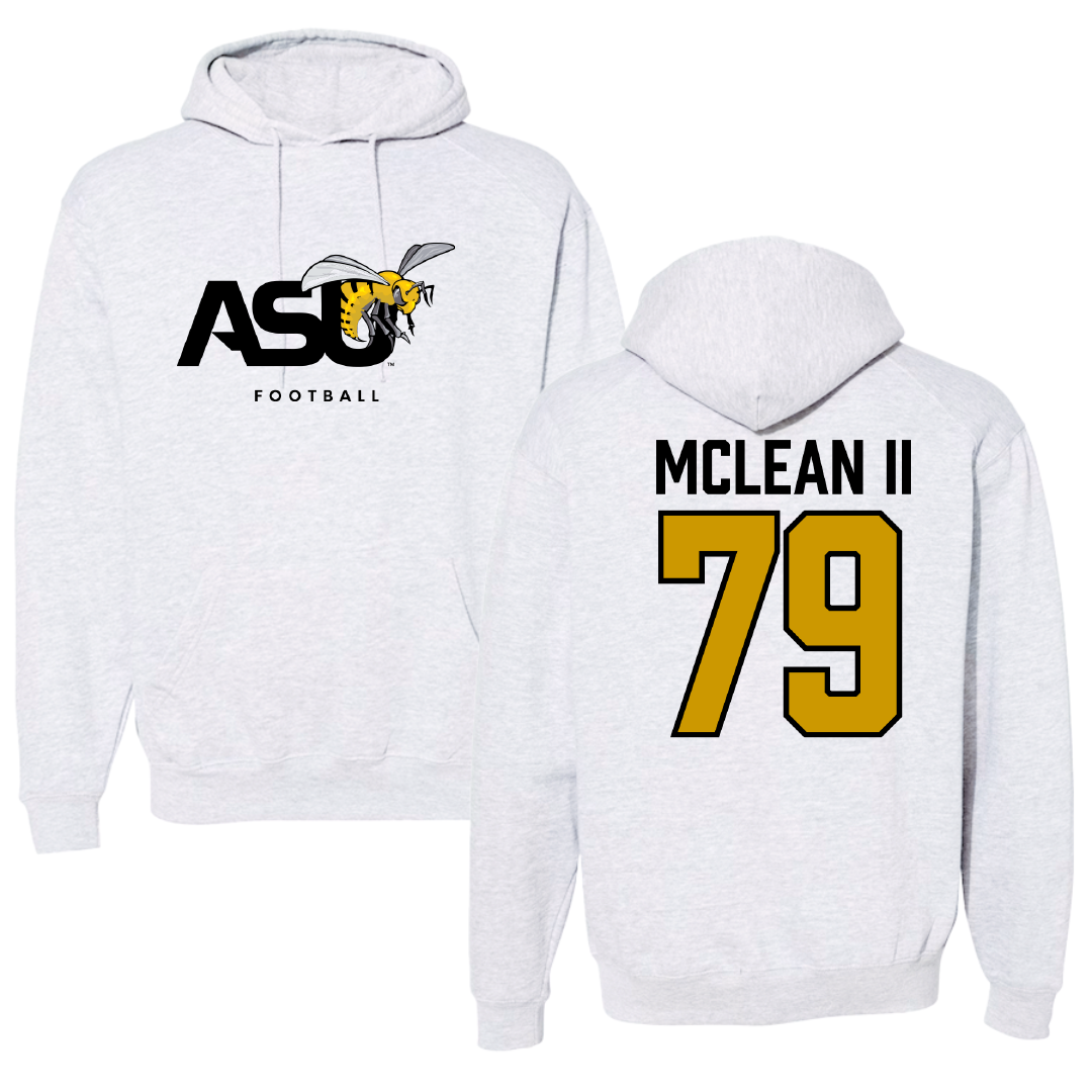 Alabama State University Football Gray Hoodie - #79 Phillip McLean II