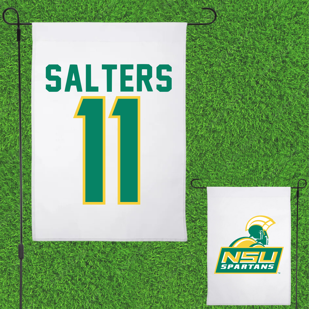 Norfolk State University Baseball White Garden Flag - #11 Ian Salters