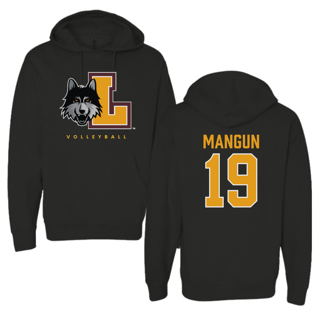 Loyola University-Chicago Volleyball Black Hoodie - #19 Dan Mangun