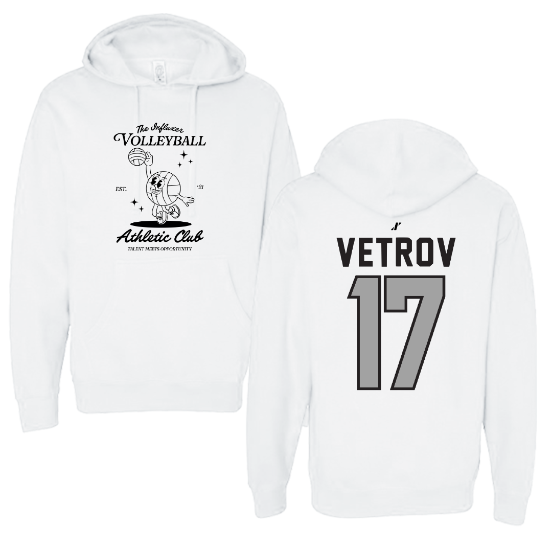 Volleyball White Influxer Athletic Club Hoodie - #17 Artem Vetrov