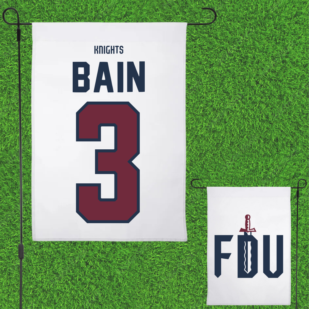 Fairleigh Dickinson University-Metropolitan Campus Volleyball White Garden Flag - #3 Avery Bain