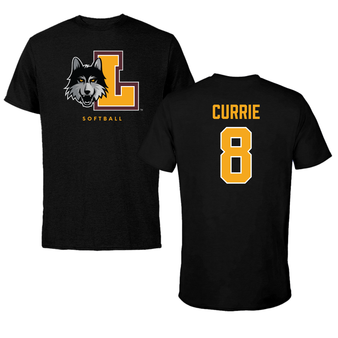 Loyola University-Chicago Softball Black Mascot Performance Tee - #8 Jocelyn Currie