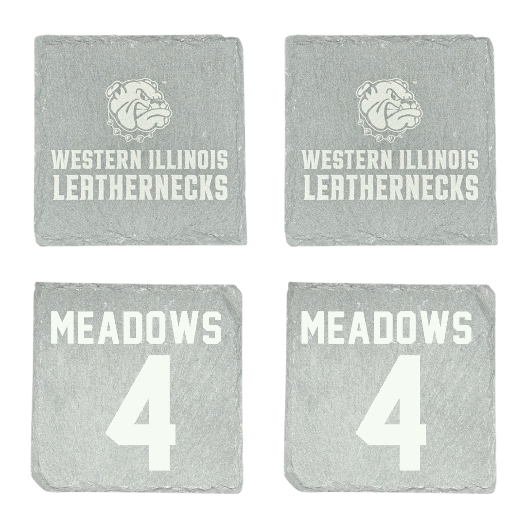 Western Illinois University Basketball Stone Coaster (4 Pack)  - #4 Allie Meadows