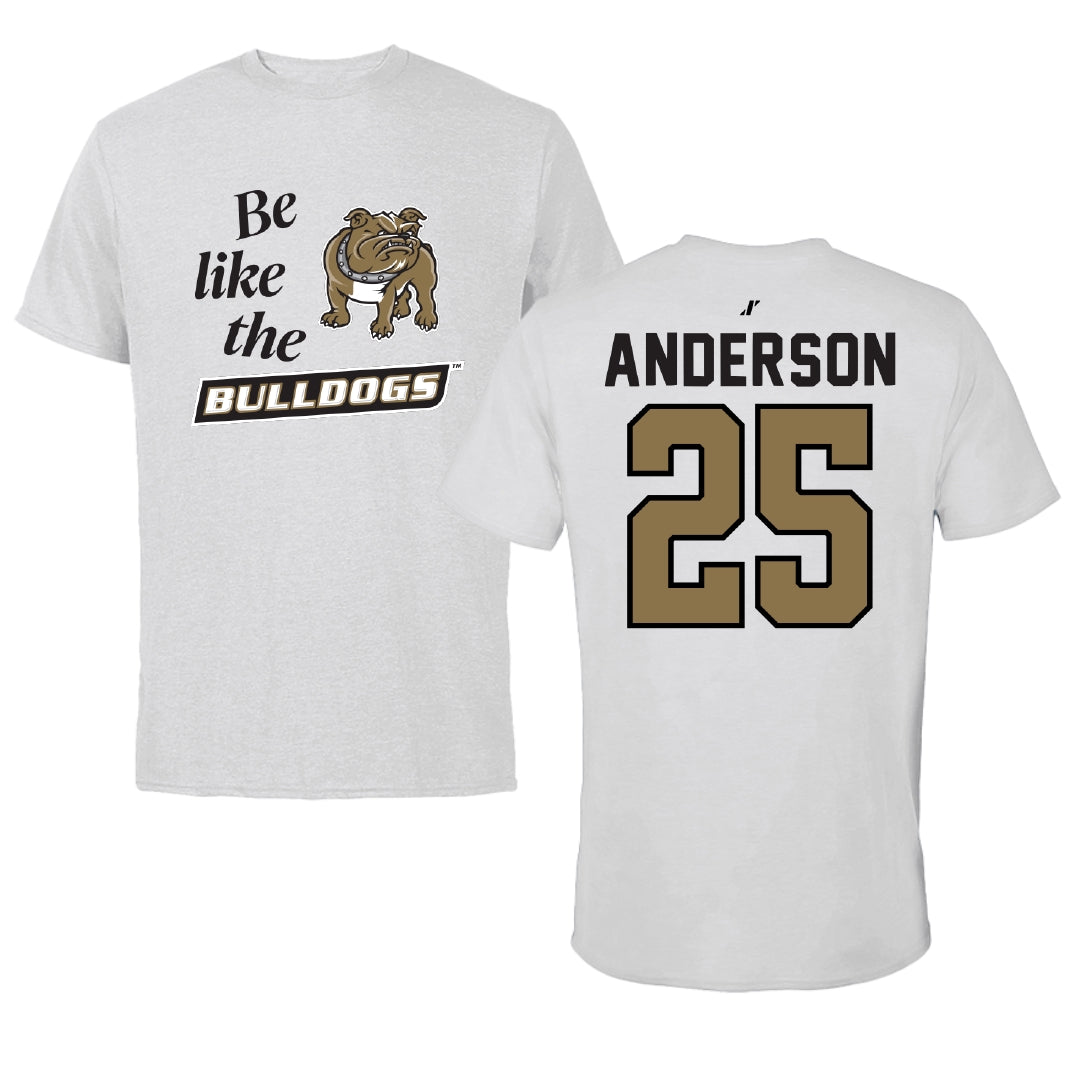 Bryant University Football Light Gray Be Like Us Tee - #25 Devon Anderson