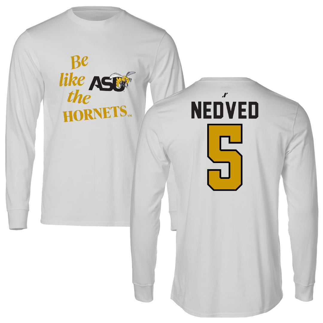 Alabama State University Soccer Light Gray Be Like Us Performance Long Sleeve - #5 Katherine Nedved
