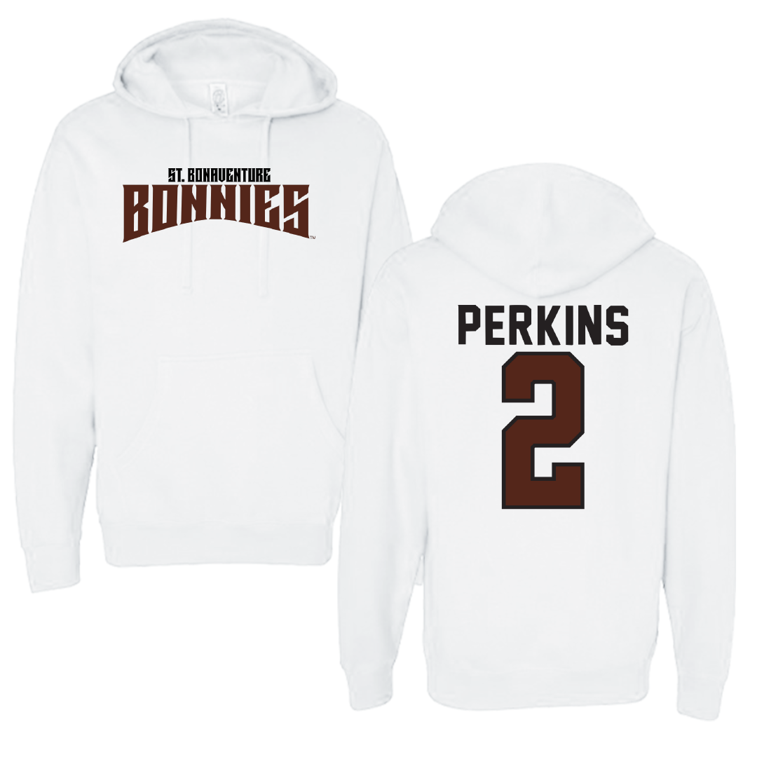 St. Bonaventure University Softball White Classic Hoodie - #2 Reanna Perkins