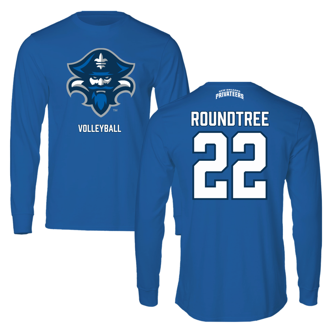 University of New Orleans Volleyball Blue Performance Long Sleeve - #22 Courtney Roundtree