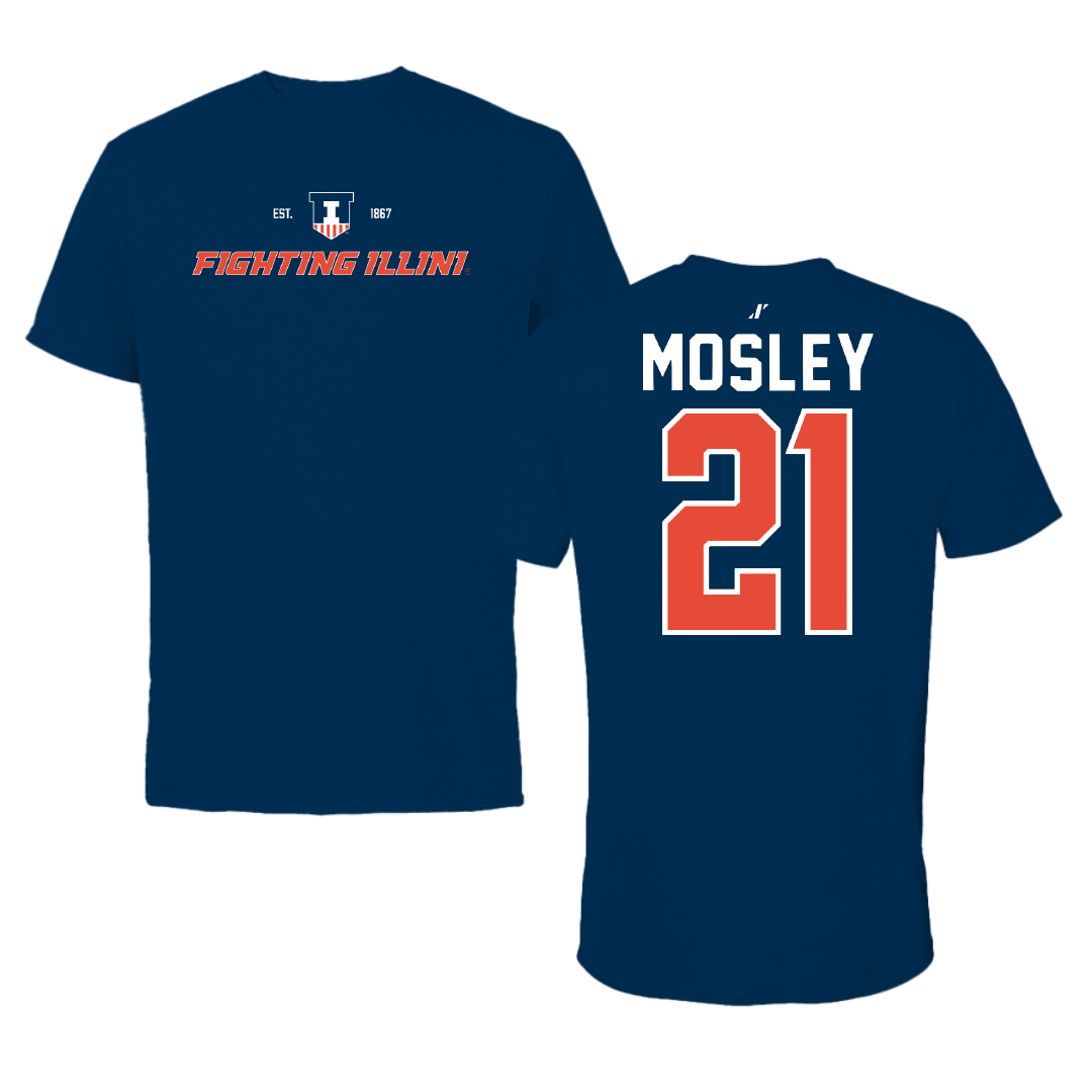 University of Illinois Softball Navy General Tee - #21 Delaney Mosley