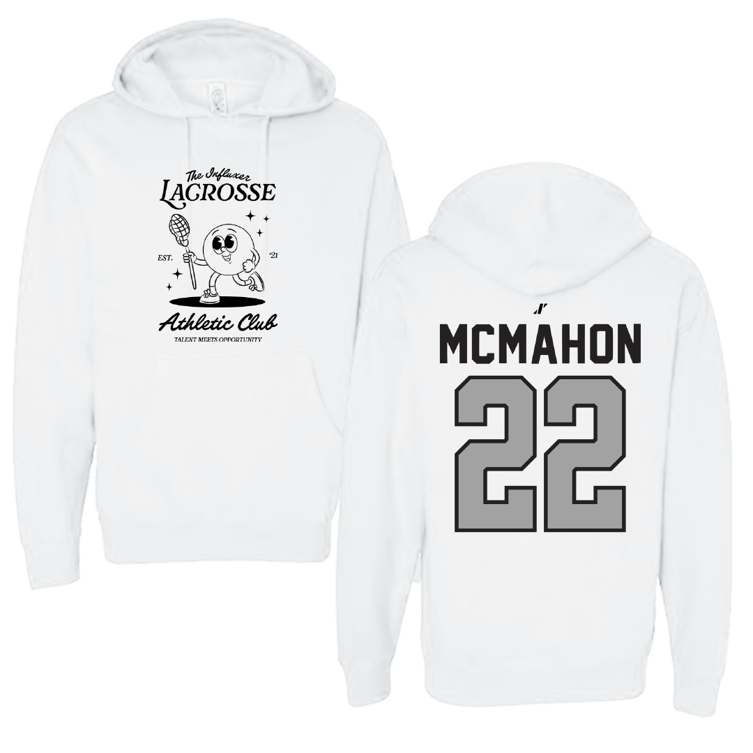 Lacrosse White Influxer Athletic Club Hoodie - #22 MJ McMahon