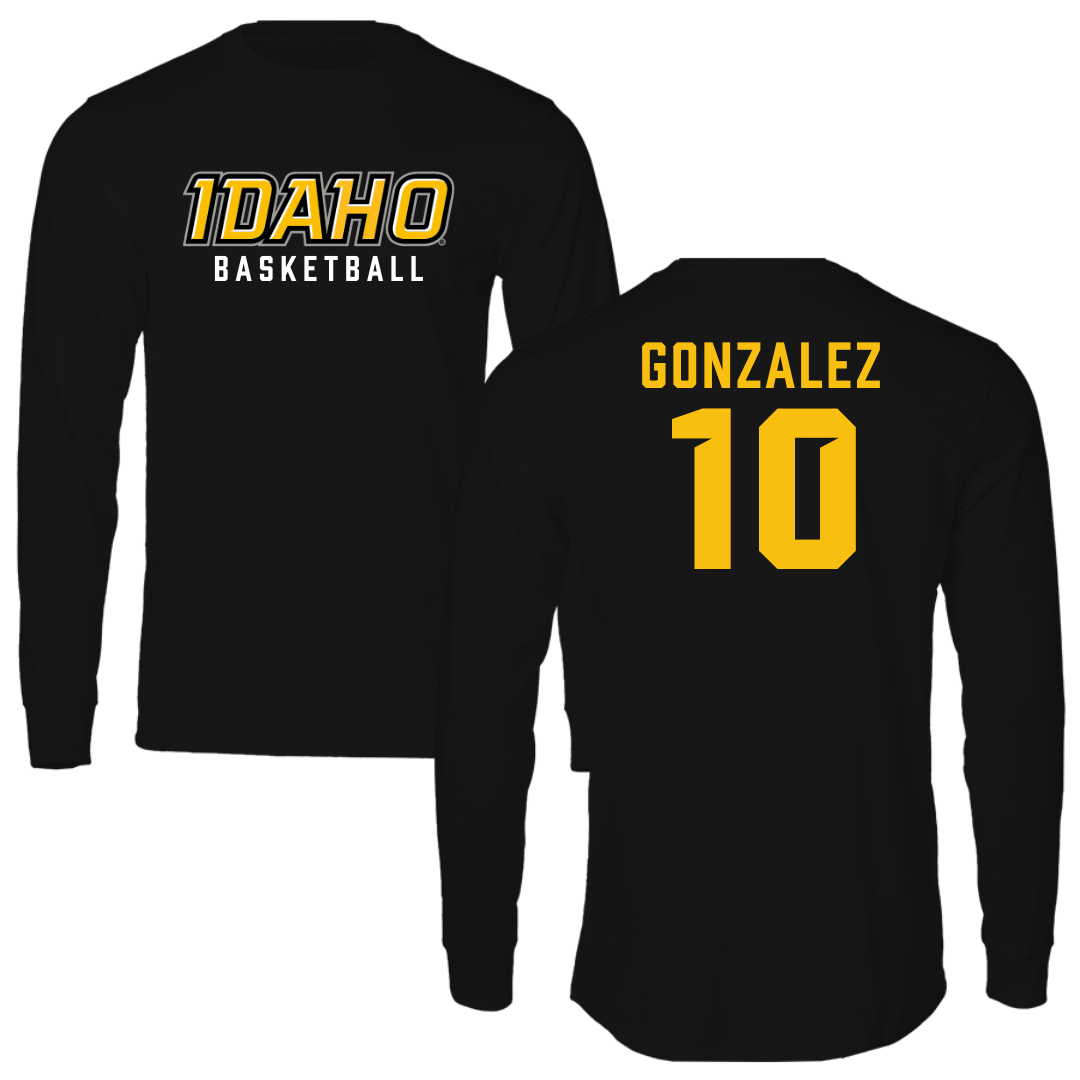 University of Idaho Basketball Black Long Sleeve - #10 Kristian Gonzalez