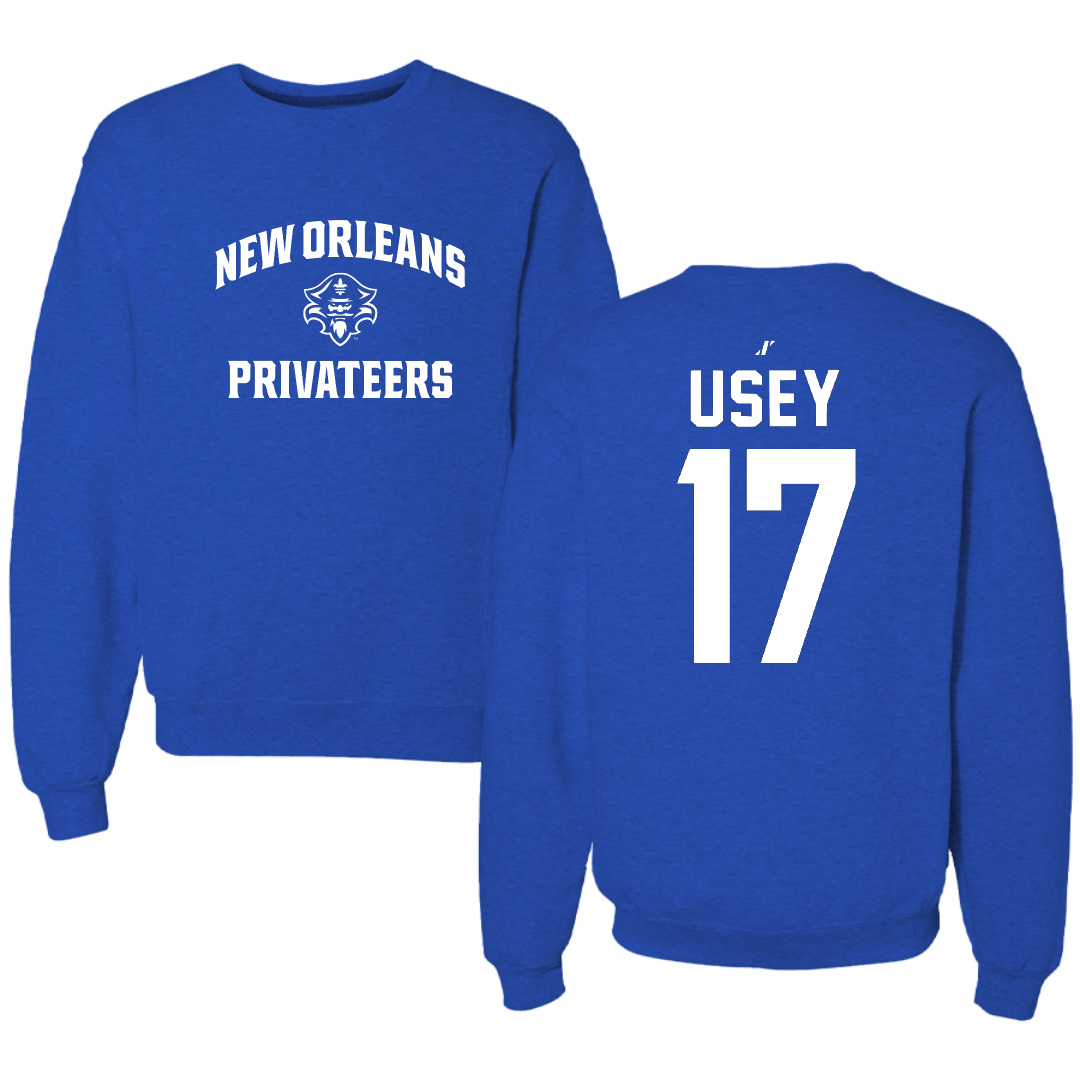 University of New Orleans Baseball Blue General Crewneck - #17 Trey Usey