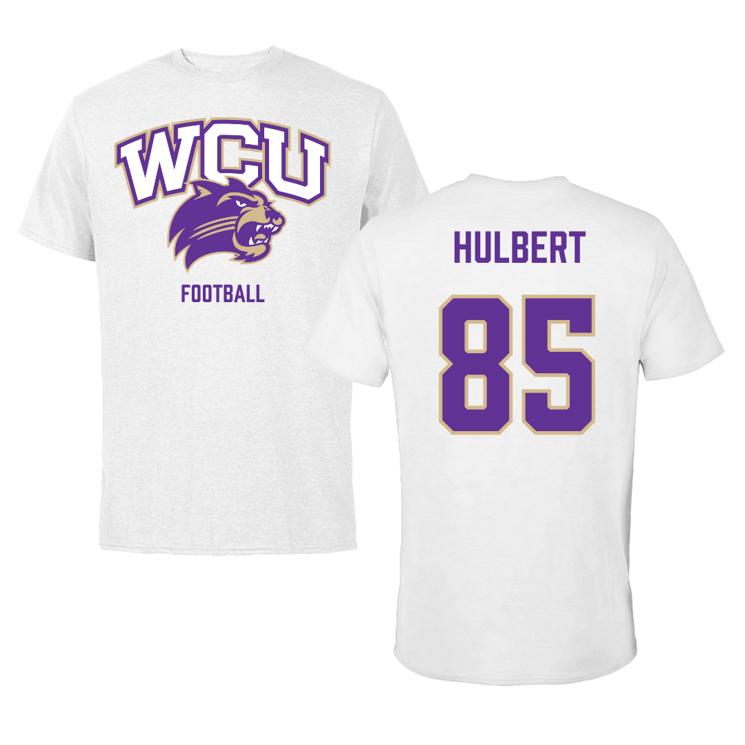 Western Carolina University Football White Tee - #85 David Hulbert