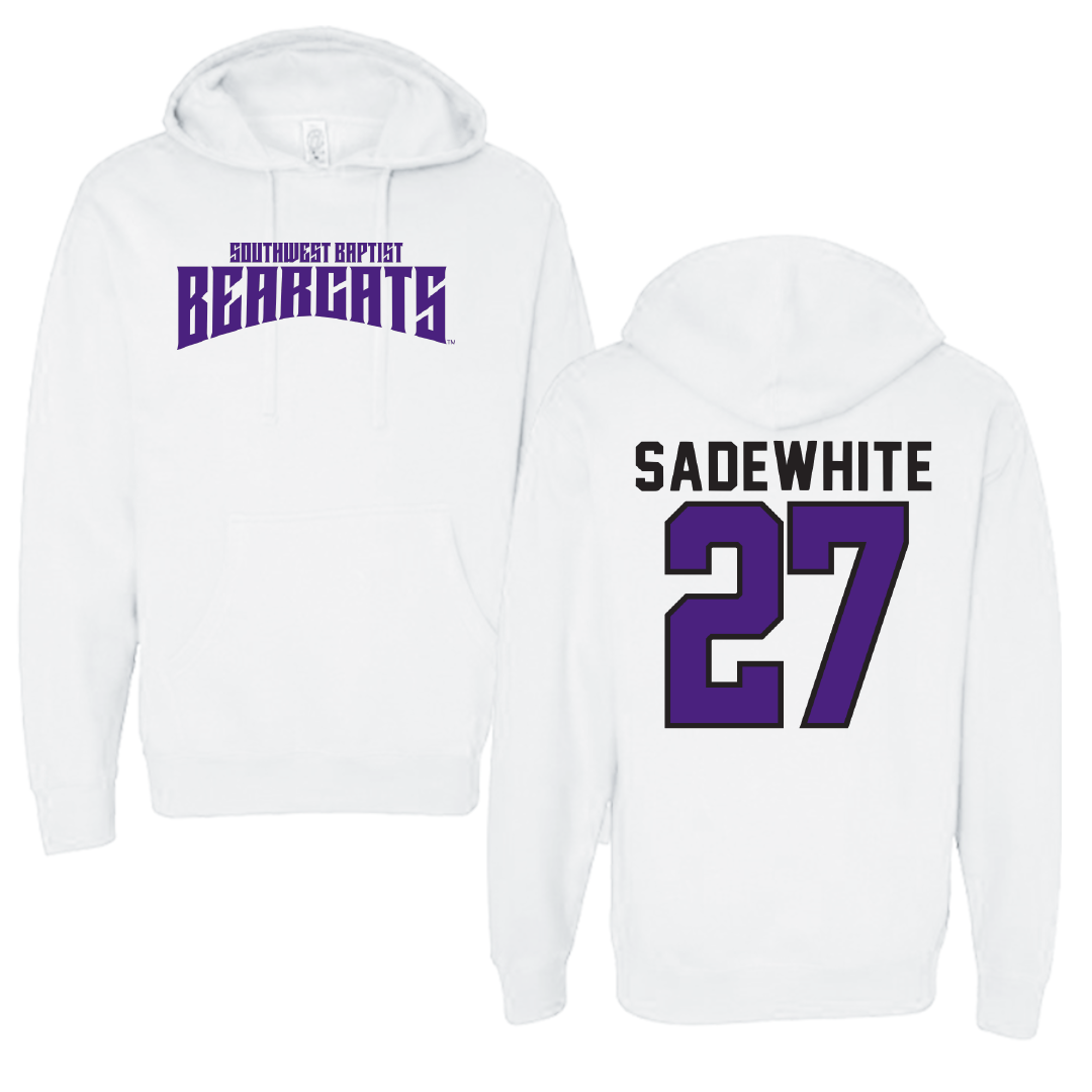 Southwest Baptist University Softball White Classic Hoodie - #27 Lucy Sadewhite