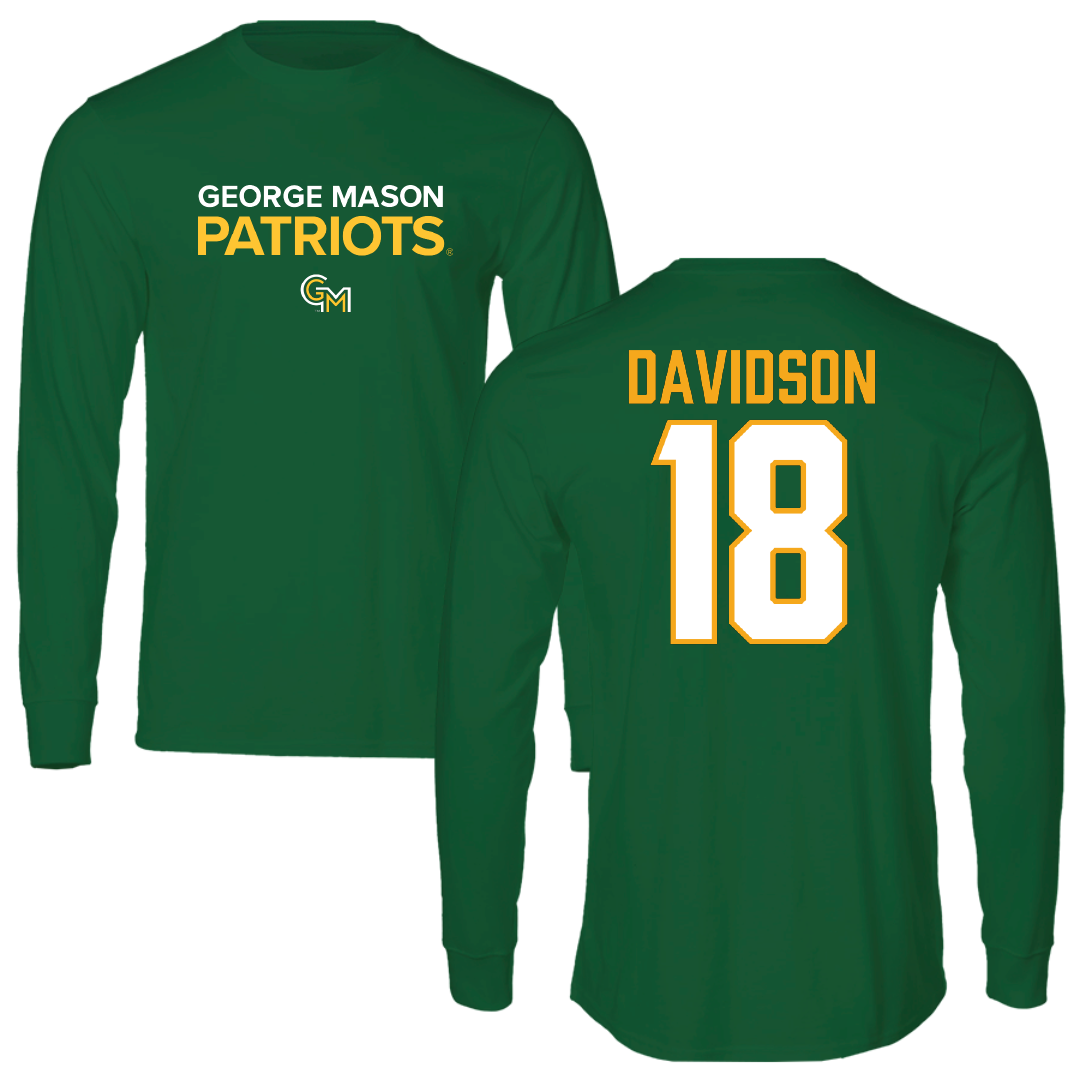 George Mason University Soccer Green Performance Long Sleeve - #18 Sophie Davidson