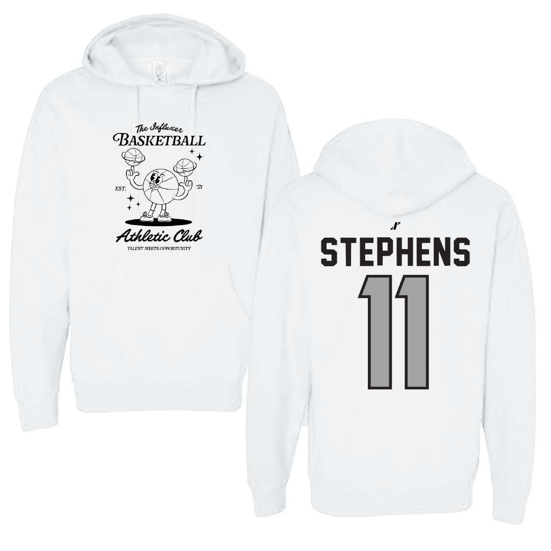 Basketball White Influxer Athletic Club Hoodie - #11 Abby Stephens